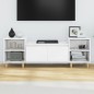 Mobile Porta TV Bianco Lucido 160x35x55 cm in Legno Multistrato Mobile Porta TV Bianco Lucido 160x35x55 cm in Legno Multistrato