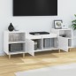 Mobile Porta TV Bianco Lucido 160x35x55 cm in Legno Multistrato Mobile Porta TV Bianco Lucido 160x35x55 cm in Legno Multistrato