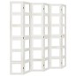 vidaXL Divisorio Ambienti 6Pannelli Bianco Legno Massello di Paulownia