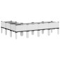 vidaXL Fioriera da Giardino con Gambe Bianca 160x120x42 cm in PP