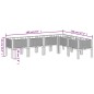 vidaXL Fioriera da Giardino con Gambe Bianca 160x120x42 cm in PP