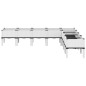 vidaXL Fioriera da Giardino con Gambe Bianca 200x160x42 cm in PP