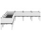 vidaXL Fioriera da Giardino con Gambe Bianca 200x160x42 cm in PP