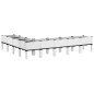 vidaXL Fioriera da Giardino con Gambe Bianca 200x160x42 cm in PP