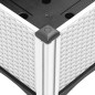 vidaXL Fioriera da Giardino con Gambe Bianca 200x160x42 cm in PP