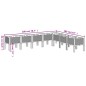 vidaXL Fioriera da Giardino con Gambe Bianca 200x160x42 cm in PP