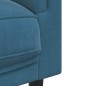 vidaXL Poltrona con Cuscino Blu in Velluto vidaXL Poltrona con Cuscino Blu in Velluto
