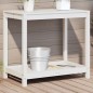 vidaXL Tavolo Invaso con Ripiano Bianco 82,5x50x75 cm Massello Pino
