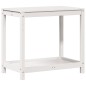 vidaXL Tavolo Invaso con Ripiano Bianco 82,5x50x75 cm Massello Pino