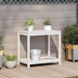vidaXL Tavolo Invaso con Ripiano Bianco 82,5x50x75 cm Massello Pino