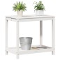 vidaXL Tavolo Invaso con Ripiano Bianco 82,5x50x75 cm Massello Pino