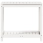 vidaXL Tavolo Invaso con Ripiano Bianco 82,5x50x75 cm Massello Pino