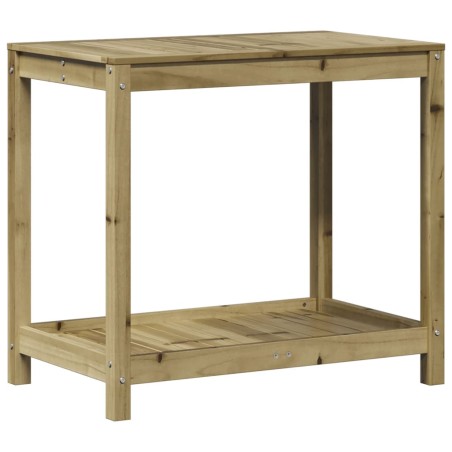 vidaXL Tavolo Invaso con Ripiano 82,5x50x75cm Legno Impregnato di Pino