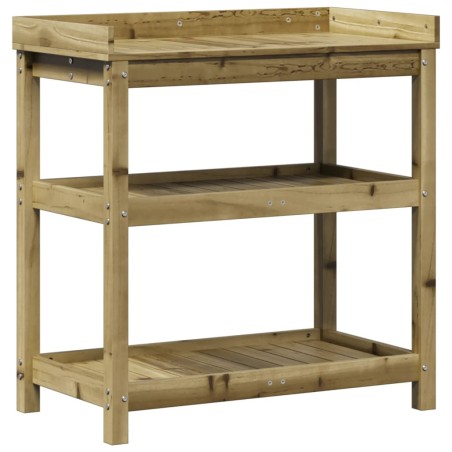 vidaXL Tavolo Invaso con Ripiani 82,5x45x86,5 cm Legno Impregnato Pino