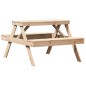 vidaXL Tavolo da Picnic 105x134x75 cm in Legno Massello di Pino