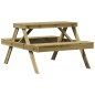 vidaXL Tavolo da Picnic 105x134x75 cm in Legno Impregnato di Pino