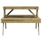 vidaXL Tavolo da Picnic 105x134x75 cm in Legno Impregnato di Pino