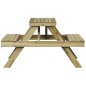 vidaXL Tavolo da Picnic 105x134x75 cm in Legno Impregnato di Pino