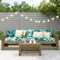 vidaXL Poggiapiedi da Giardino 62x30x32 cm in Legno Impregnato di Pino