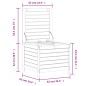 vidaXL Poggiapiedi da Giardino 62x63,5x53,5 cm Legno Massello Douglas