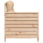 vidaXL Divano Giardino Senza Braccioli con Cuscino Legno Massello Pino vidaXL Divano Giardino Senza Braccioli con Cuscino Legno Massello Pino