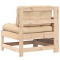 vidaXL Divano Giardino Senza Braccioli con Cuscino Legno Massello Pino vidaXL Divano Giardino Senza Braccioli con Cuscino Legno Massello Pino