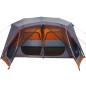 vidaXL Tenda Campeggio 10 Persone Grigio e Arancione Impermeabile