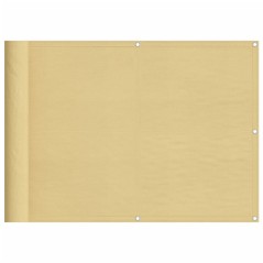 vidaXL Paravento da Balcone Sabbia 75x300 cm 100% Poliestere Oxford