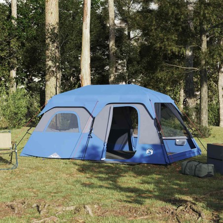 vidaXL Tenda Campeggio 9 Persone Verde Rilascio Rapido Impermeabile
