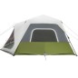 vidaXL Tenda Famiglia con LED 10 Persone Blu Chiaro a Rilascio Rapido