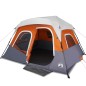vidaXL Tenda Famiglia LED 6 Persone Grigio/Arancione Rilascio Rapido vidaXL Tenda Famiglia LED 6 Persone Grigio/Arancione Rilascio Rapido