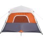 vidaXL Tenda Famiglia LED 6 Persone Grigio/Arancione Rilascio Rapido vidaXL Tenda Famiglia LED 6 Persone Grigio/Arancione Rilascio Rapido