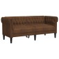 vidaXL Divano Chesterfield a 2 Posti Marrone in Tessuto vidaXL Divano Chesterfield a 2 Posti Marrone in Tessuto