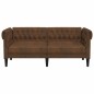 vidaXL Divano Chesterfield a 2 Posti Marrone in Tessuto vidaXL Divano Chesterfield a 2 Posti Marrone in Tessuto