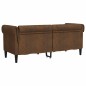 vidaXL Divano Chesterfield a 2 Posti Marrone in Tessuto vidaXL Divano Chesterfield a 2 Posti Marrone in Tessuto
