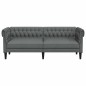 vidaXL Divano Chesterfield a 3 Posti Grigio Scuro in Tessuto vidaXL Divano Chesterfield a 3 Posti Grigio Scuro in Tessuto