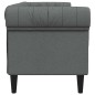 vidaXL Divano Chesterfield a 3 Posti Grigio Scuro in Tessuto vidaXL Divano Chesterfield a 3 Posti Grigio Scuro in Tessuto