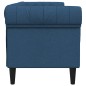 vidaXL Divano Chesterfield a 3 Posti Blu in Tessuto vidaXL Divano Chesterfield a 3 Posti Blu in Tessuto