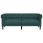 vidaXL Divano Chesterfield a 3 Posti Verde Scuro in Tessuto vidaXL Divano Chesterfield a 3 Posti Verde Scuro in Tessuto