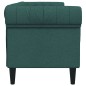 vidaXL Divano Chesterfield a 3 Posti Verde Scuro in Tessuto vidaXL Divano Chesterfield a 3 Posti Verde Scuro in Tessuto