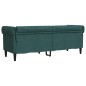 vidaXL Divano Chesterfield a 3 Posti Verde Scuro in Tessuto vidaXL Divano Chesterfield a 3 Posti Verde Scuro in Tessuto