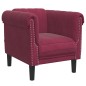 vidaXL Poltrona Rosso Vino in Velluto vidaXL Poltrona Rosso Vino in Velluto