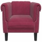 vidaXL Poltrona Rosso Vino in Velluto vidaXL Poltrona Rosso Vino in Velluto