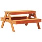vidaXL Tavolo Picnic Bambini Marrone Cera 88x97x52 cm Massello Pino vidaXL Tavolo Picnic Bambini Marrone Cera 88x97x52 cm Massello Pino