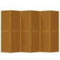 vidaXL Divisorio Ambienti 6 Pannelli Marrone Legno Massello Paulownia vidaXL Divisorio Ambienti 6 Pannelli Marrone Legno Massello Paulownia