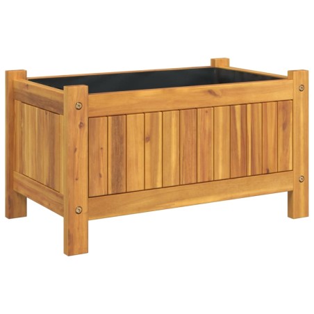 vidaXL Fioriera Giardino con Rivestimento 54x31x30 cm Massello Acacia