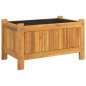 vidaXL Fioriera Giardino con Rivestimento 54x31x30 cm Massello Acacia vidaXL Fioriera Giardino con Rivestimento 54x31x30 cm Massello Acacia