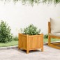 vidaXL Fioriera Giardino con Rivestimento 42x42x40 cm Massello Acacia vidaXL Fioriera Giardino con Rivestimento 42x42x40 cm Massello Acacia