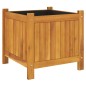 vidaXL Fioriera Giardino con Rivestimento 42x42x40 cm Massello Acacia vidaXL Fioriera Giardino con Rivestimento 42x42x40 cm Massello Acacia