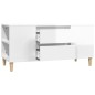 Mobile Porta TV Bianco Lucido 102x44,5x50 cm Legno Multistrato Mobile Porta TV Bianco Lucido 102x44,5x50 cm Legno Multistrato